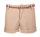 Cuffed Shorts with Belt