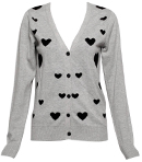 Heart Print Cardigan