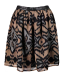 Abstract Print Full Skirt