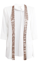 White Sequin Blazer
