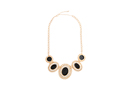 Rhinestone and Chain Frame Necklace