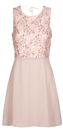 Open Back Sequin Bodice Dress