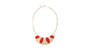 Coral Crescent Statement Necklace