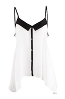 Black and White Button Down Tank