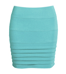 Horizontal Pleat Mini Skirt