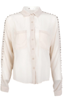 Studded Sleeve Button Down