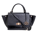 Faux Ostrich Skin Handbag