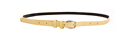 Skinny Yellow Leather Belt