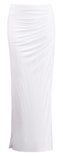 White Vortex Maxi Skirt