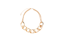 Double Textured Gold Chain Necklace