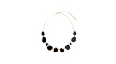 Opaque Black Stone Charm Necklace