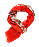 Floral Border Scarf