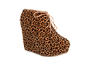 Leopard Wedge Booties