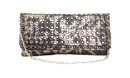 Metallic Rhinestone Clutch