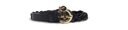 Thin Black Braided Belt