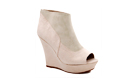 Two Tone Suede Wedge Ankle Booties