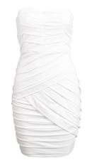 Strapless Pleated Mini Dress