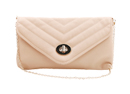 Beige Seamed Shoulder Bag