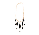 Black and Gold Chandelier Necklace