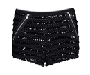 Zipper Pocket Sequin Shorts
