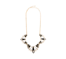 Black and White Peacock Necklace