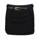 Black Skirt with Brown Belt