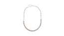 Rhinestone and Silver Bead Stack Necklace