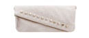 Diagonal Stud Fold over Clutch