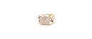Oversized Chain Link Bracelet with Rhinestone Stud