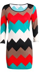 Chevron Mini Dress