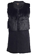 Faux Fur Mix Knitted Gilet