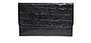 Large Animal Skin Foldover Clutch by Street Level