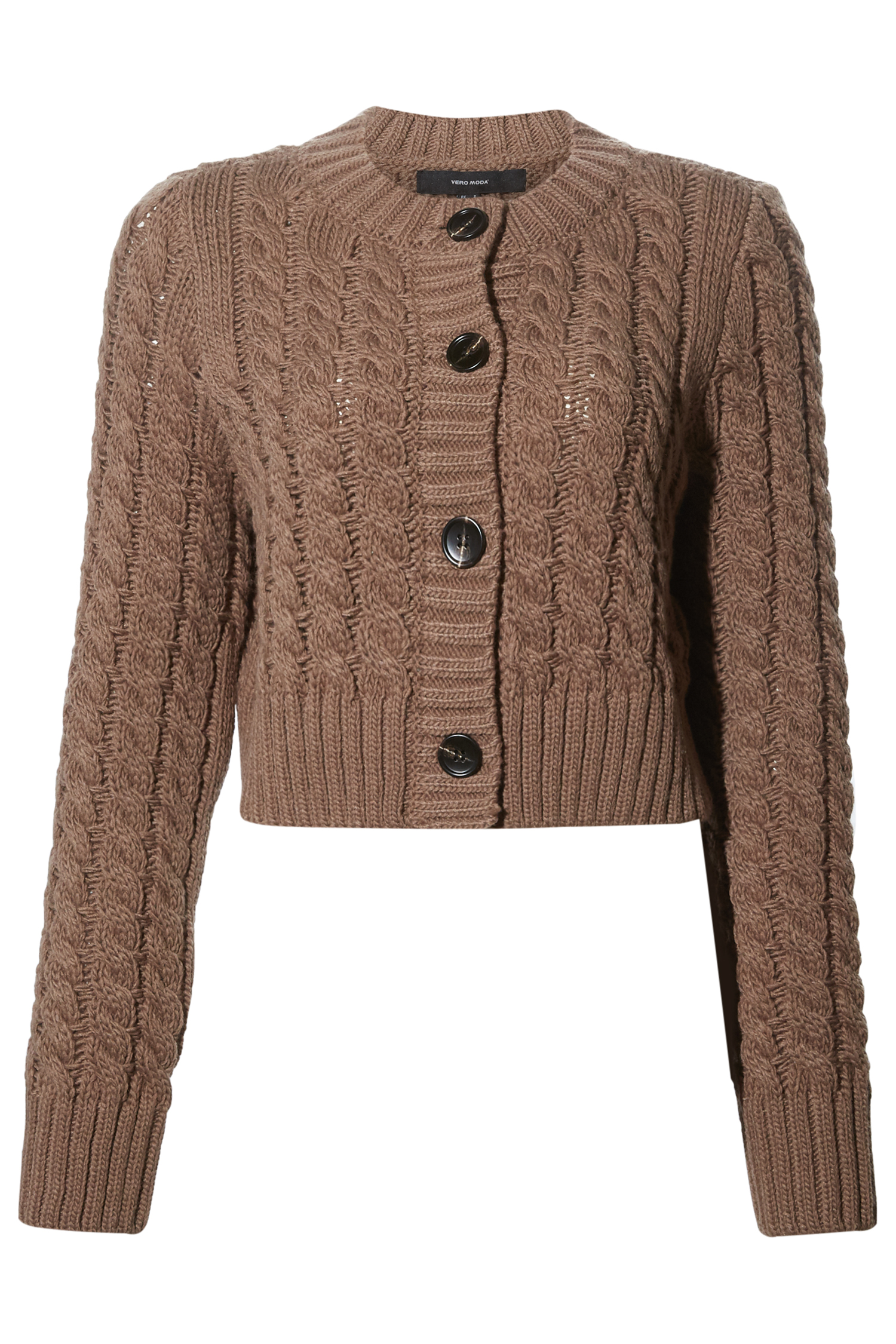 Cropped Button Cardigan