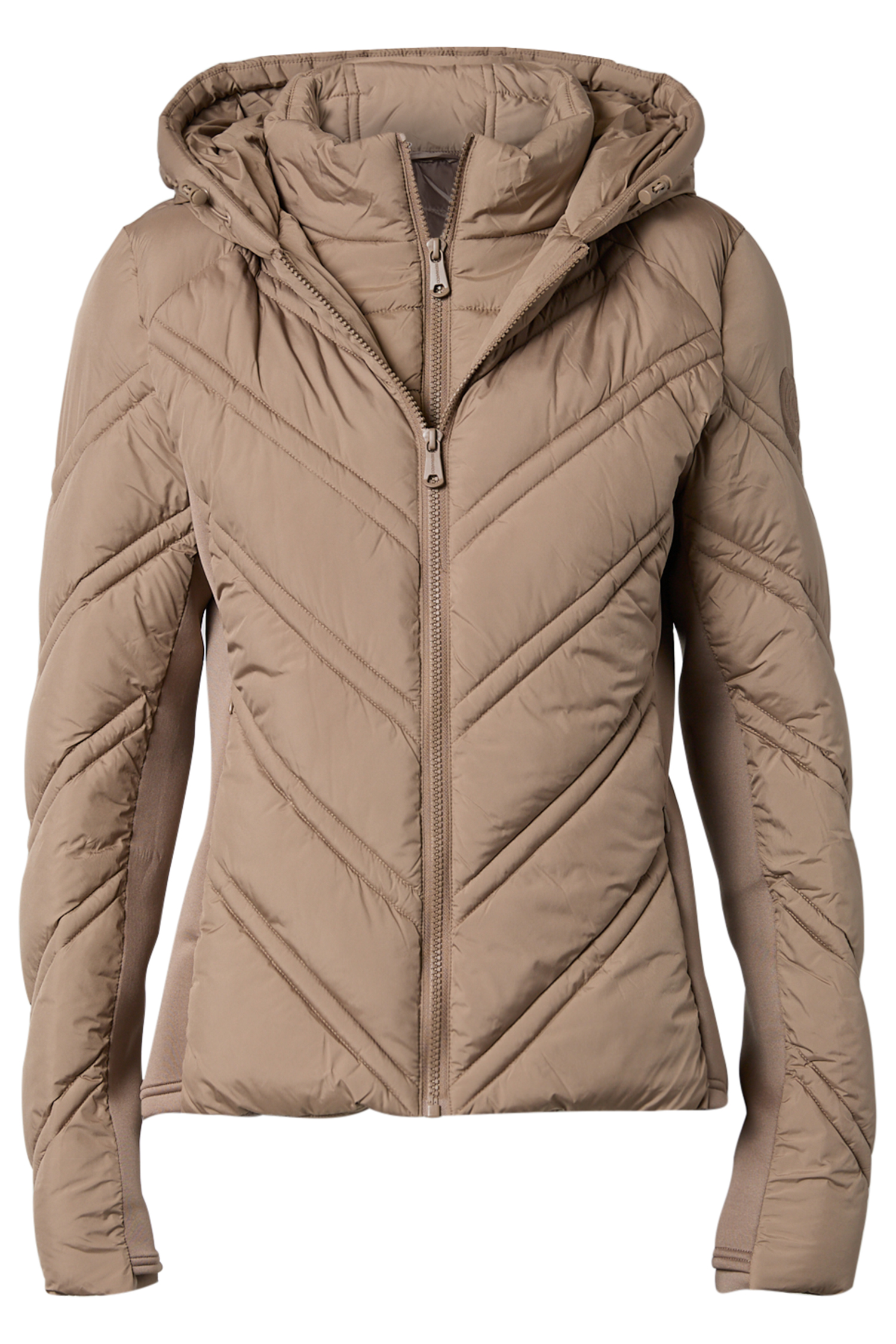 Packable Chevron Quilted Puffer Jacket