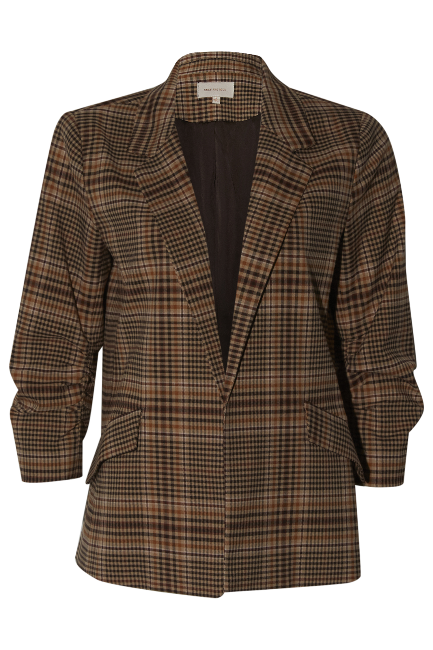 Plaid Open Blazer