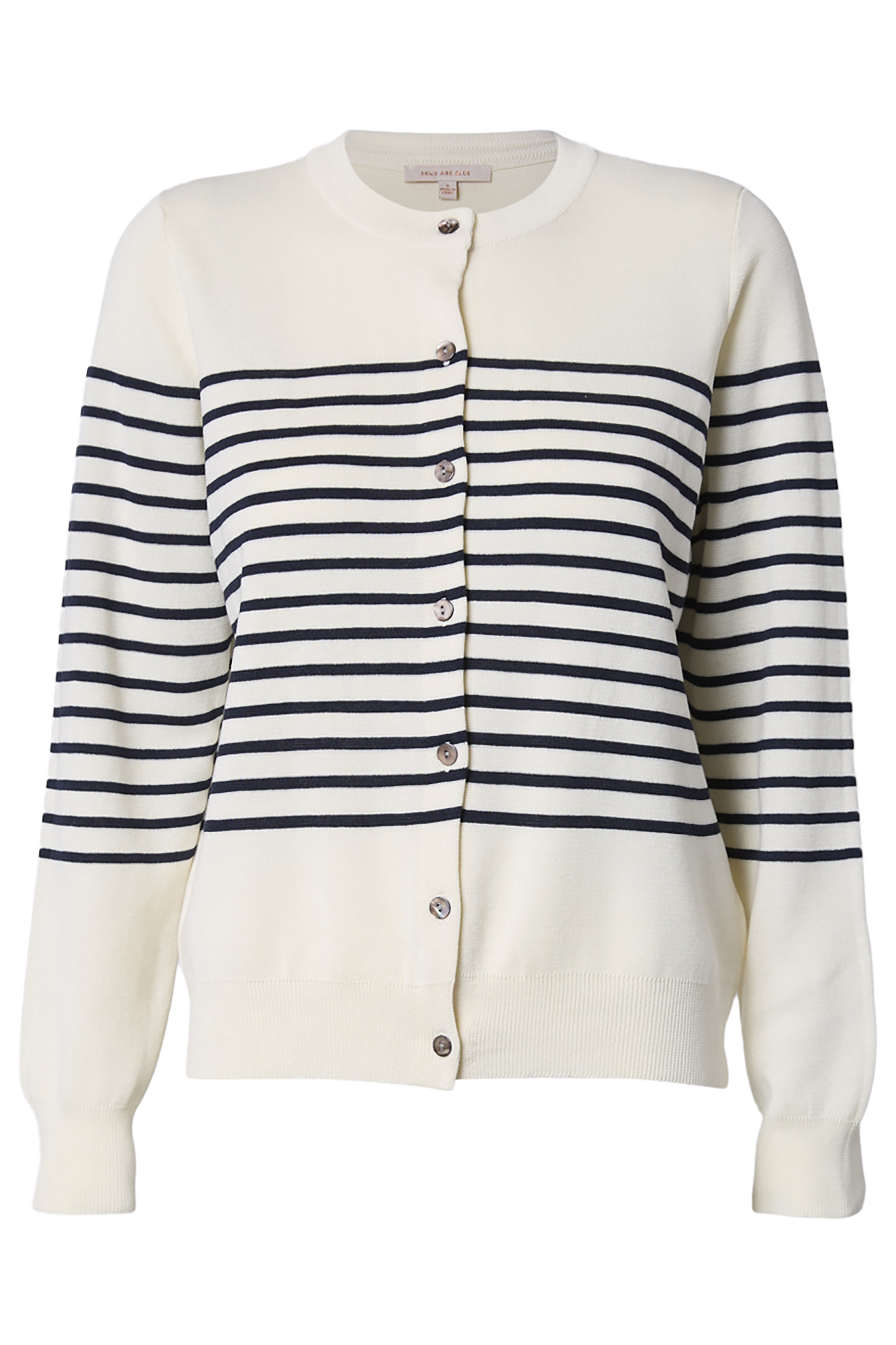 Button Down Stripe Cardigan Sweater