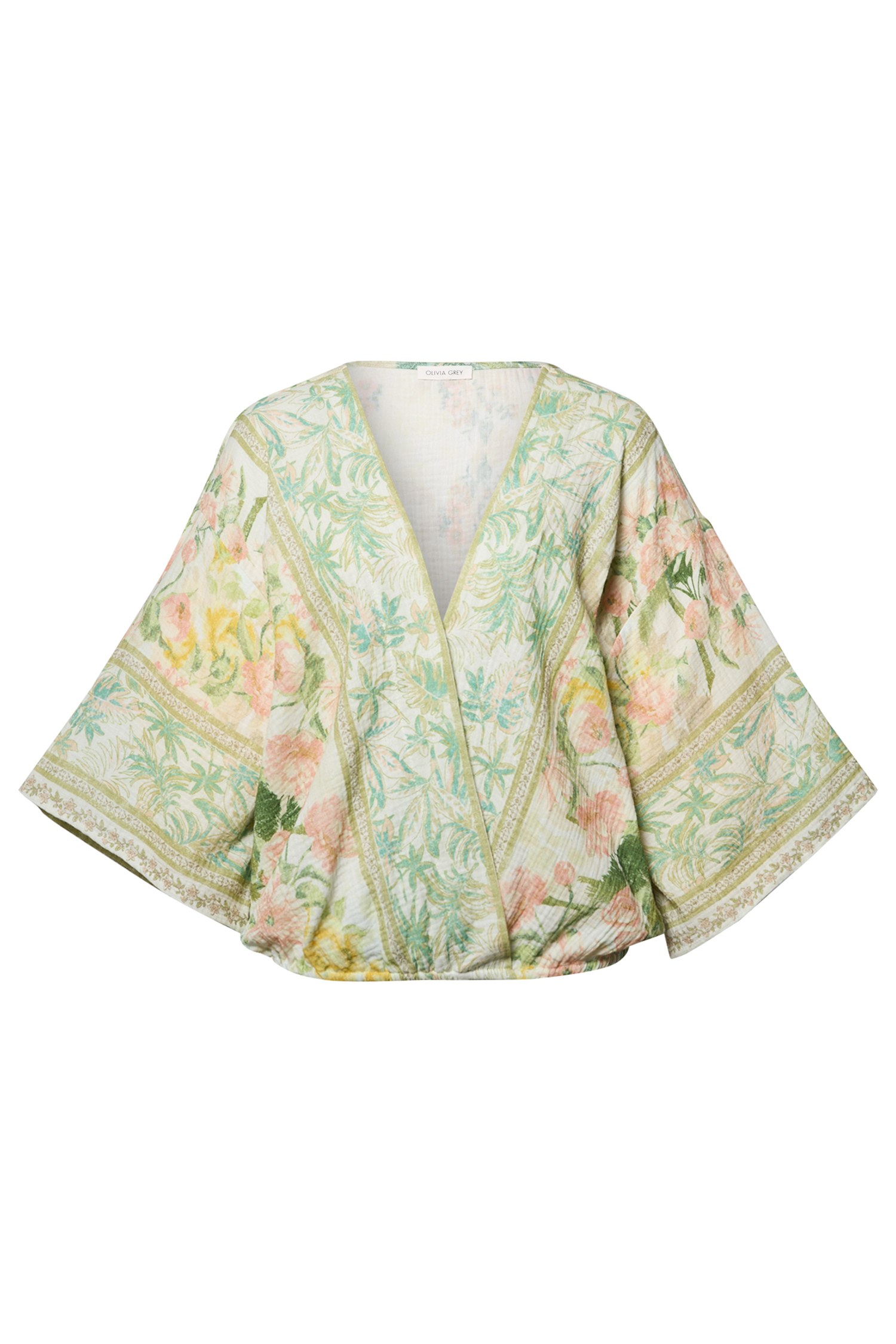 Printed Surplice Blouse
