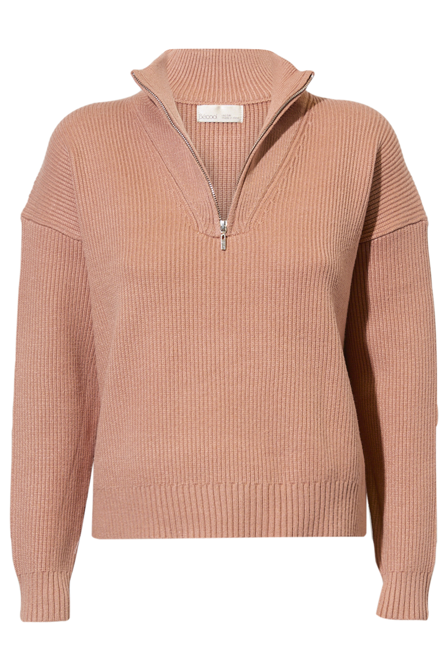 Quarter Zip Mockneck Sweater