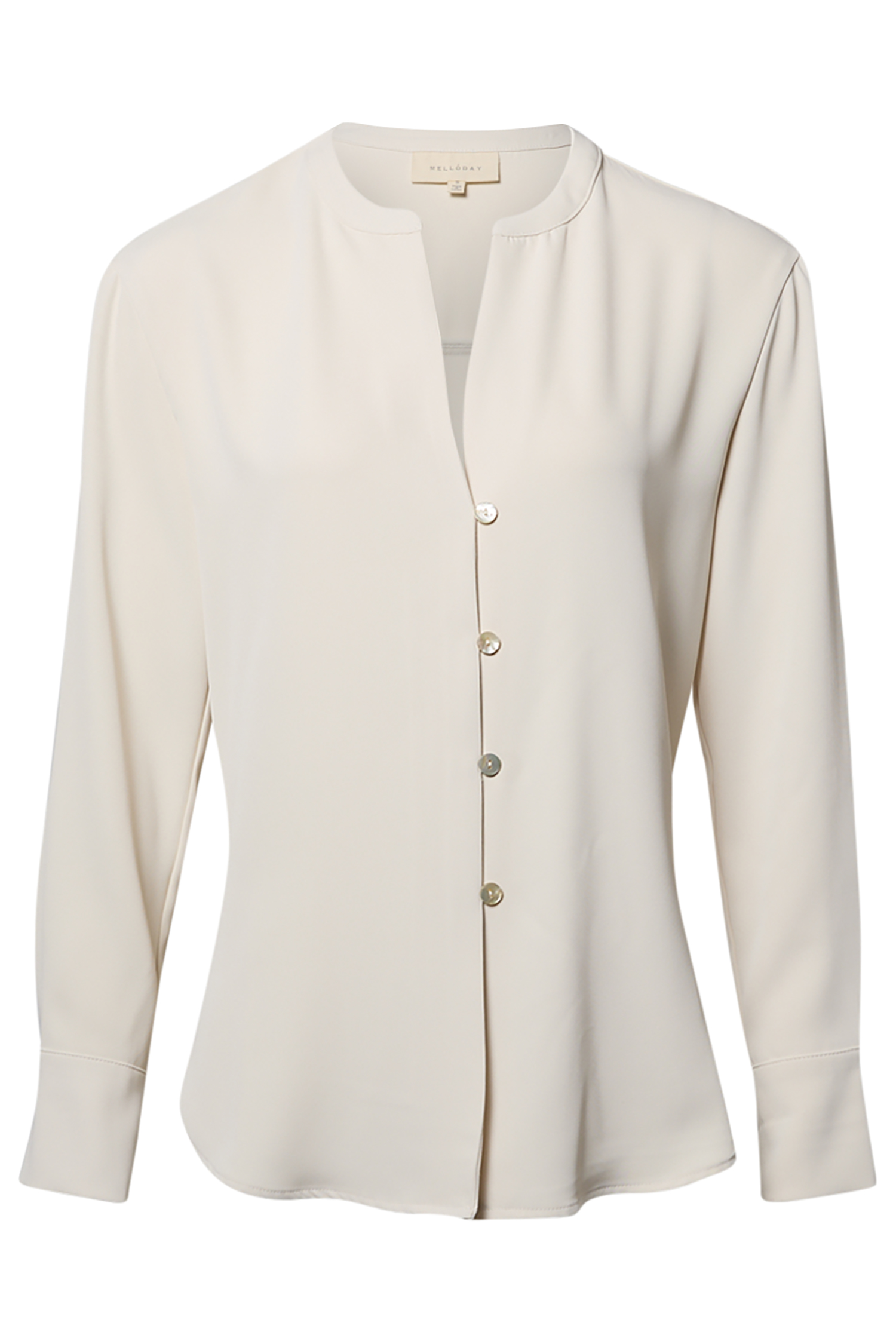 Button Front V-Neck