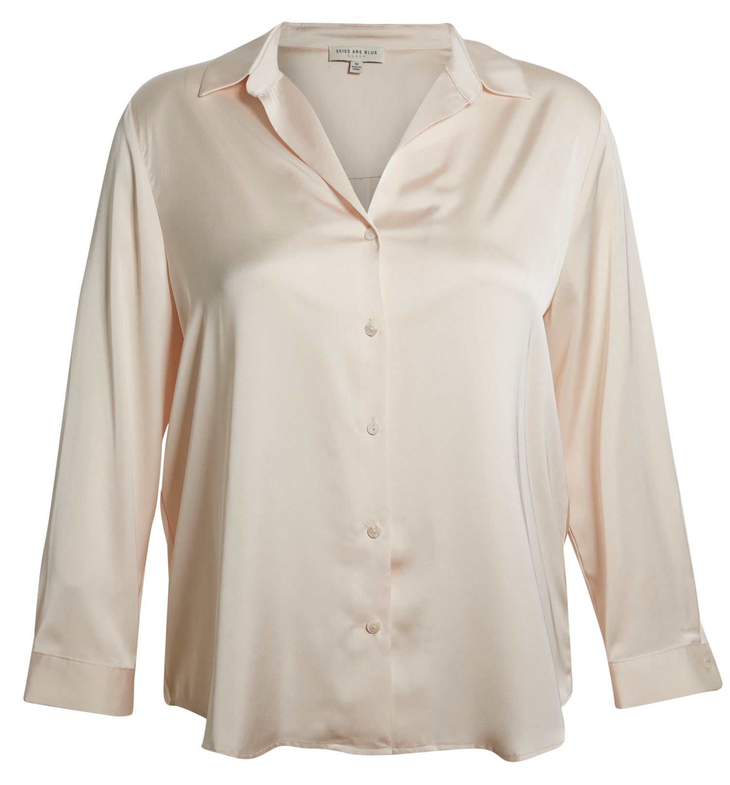 Satin Button Down Blouse