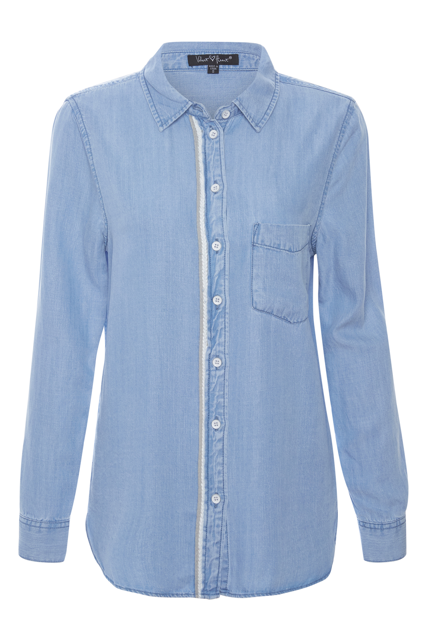 Crochet Detail Button Down