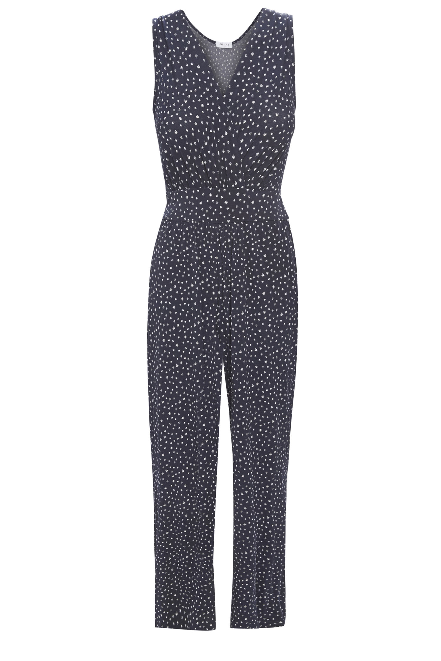 Sleeveless Surplice Jumpsuit with Pockets