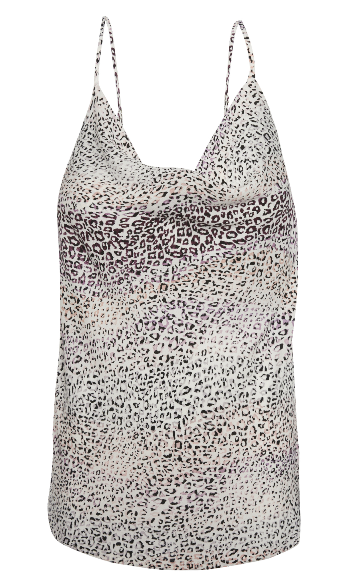 Leopard Print Cowl Neck Cami