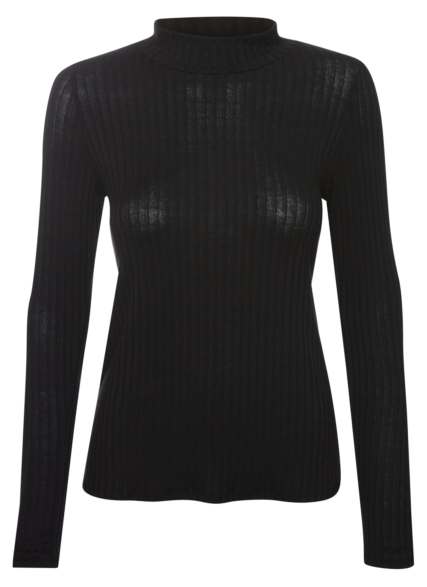 Mock Neck Ribbed Top