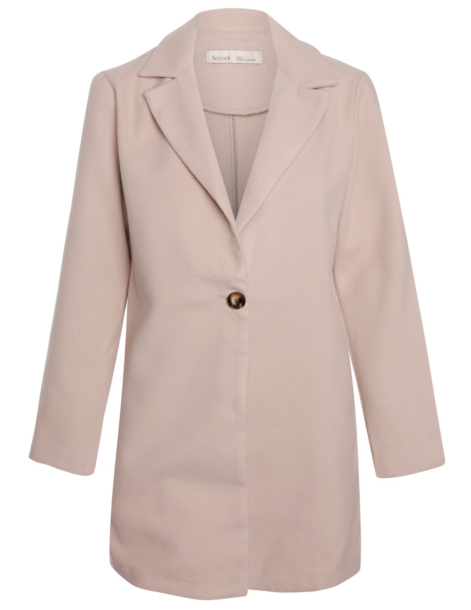 Single Button Front Coat