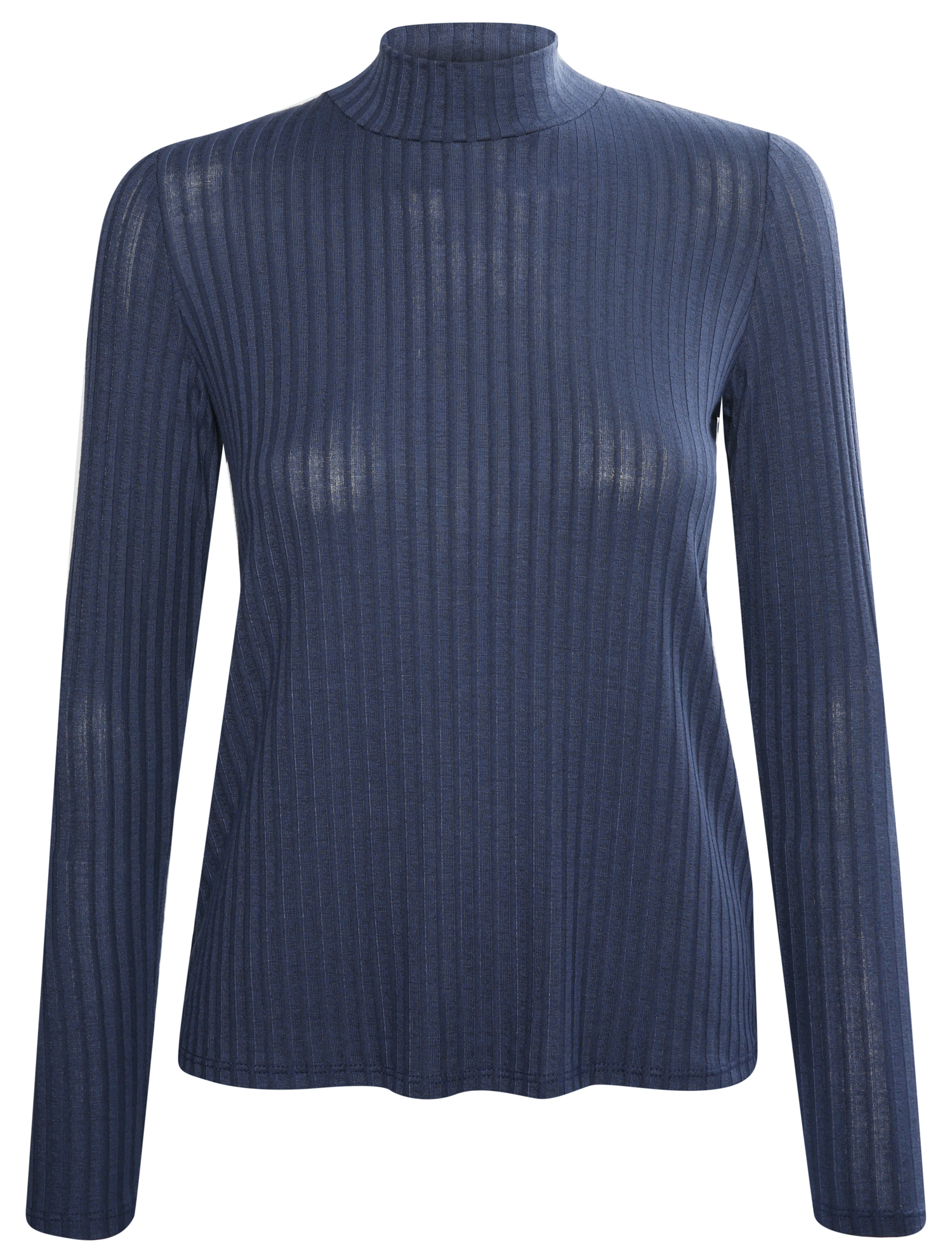 Mock Neck Ribbed Top