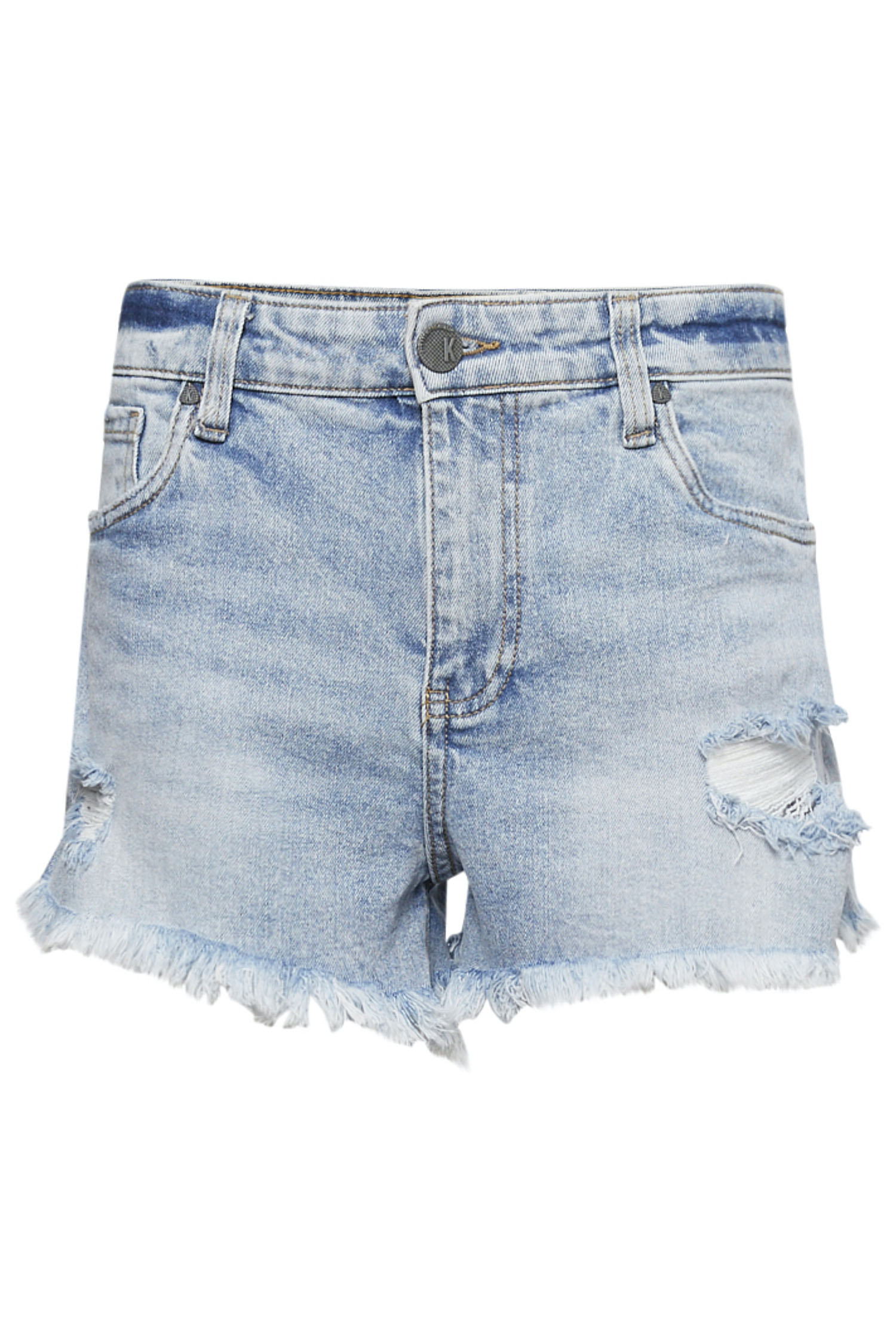 Kut from the Kloth High Rise Frayed Hem Shorts