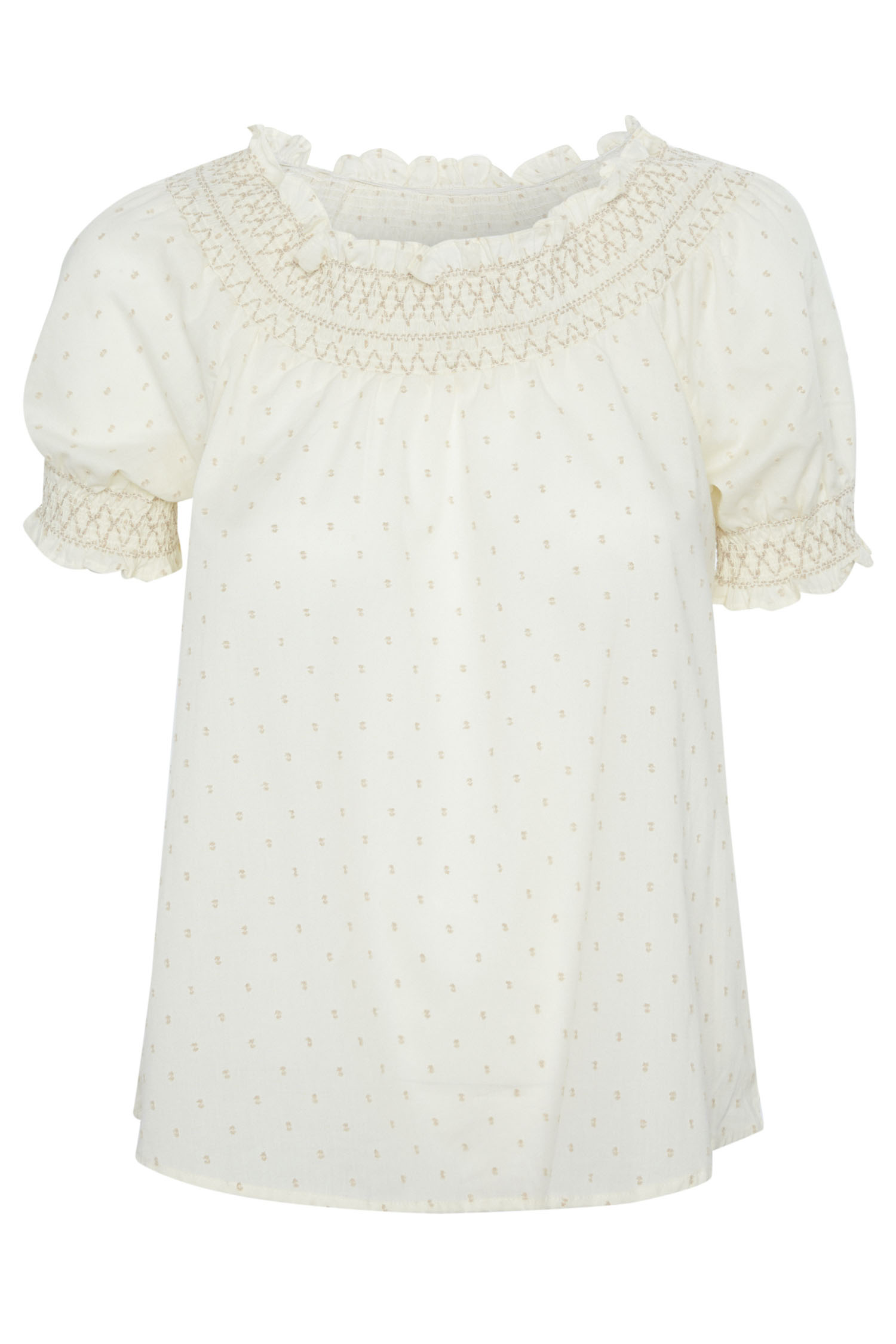 Smocked Puff Sleeve Top