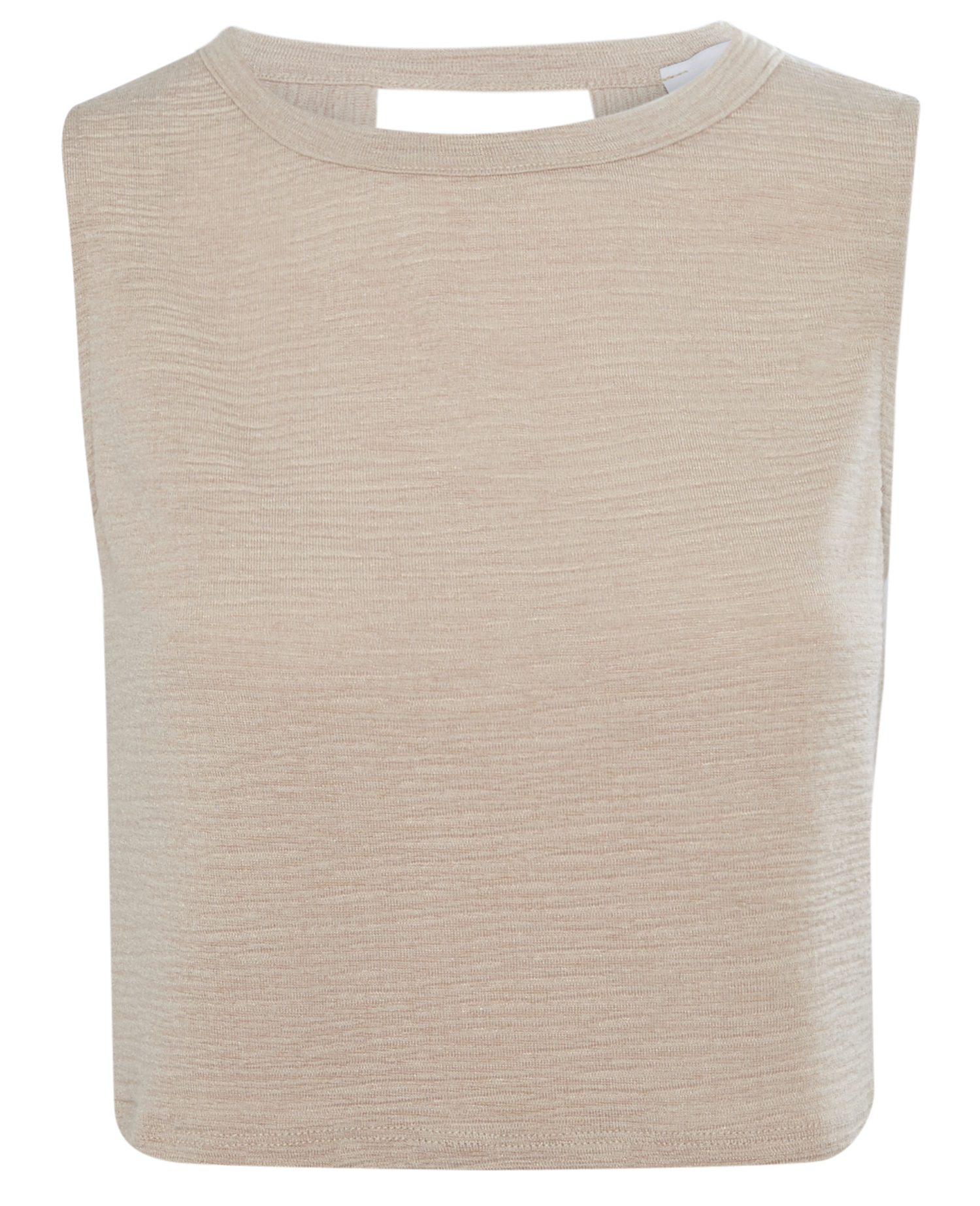 Sleeveless Back Cut-Out Overlap Top