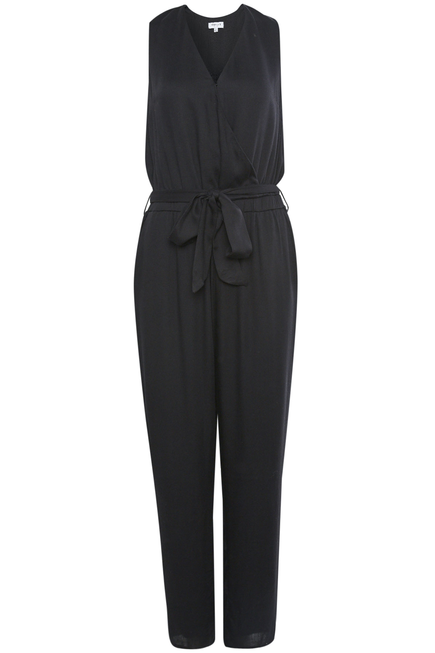 Tie Front Sleeveless Jumpsuit